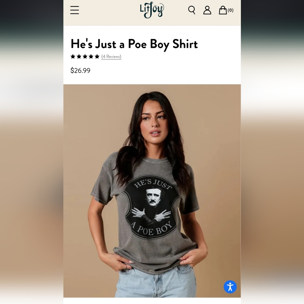 NWT Litjoy "He's Just A Poe Boy" XXL